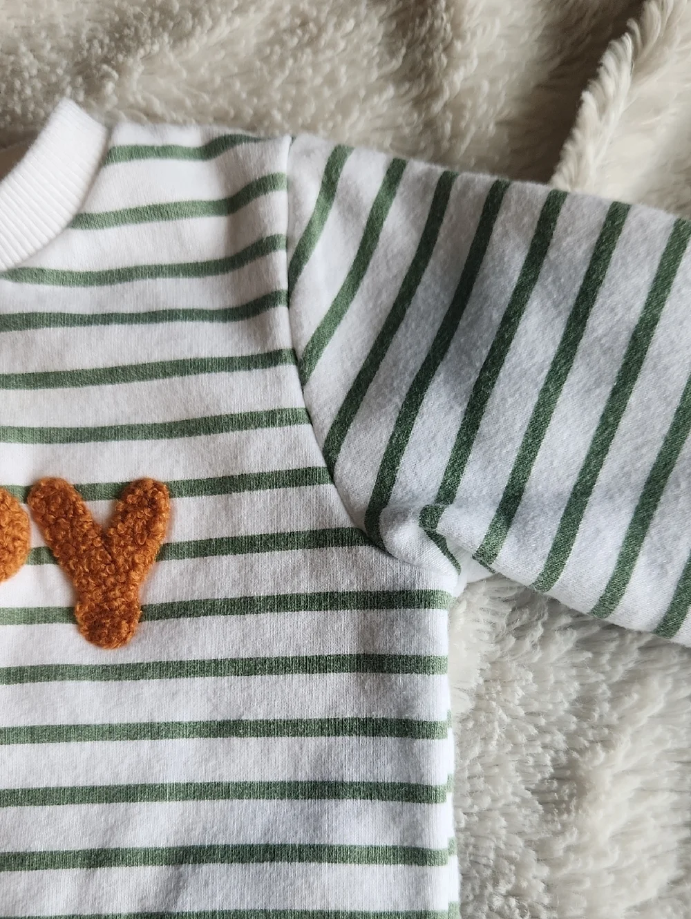 Sterling Baby 2 Piece Happy Outfit 6M Striped Top Rust Jogger Pants